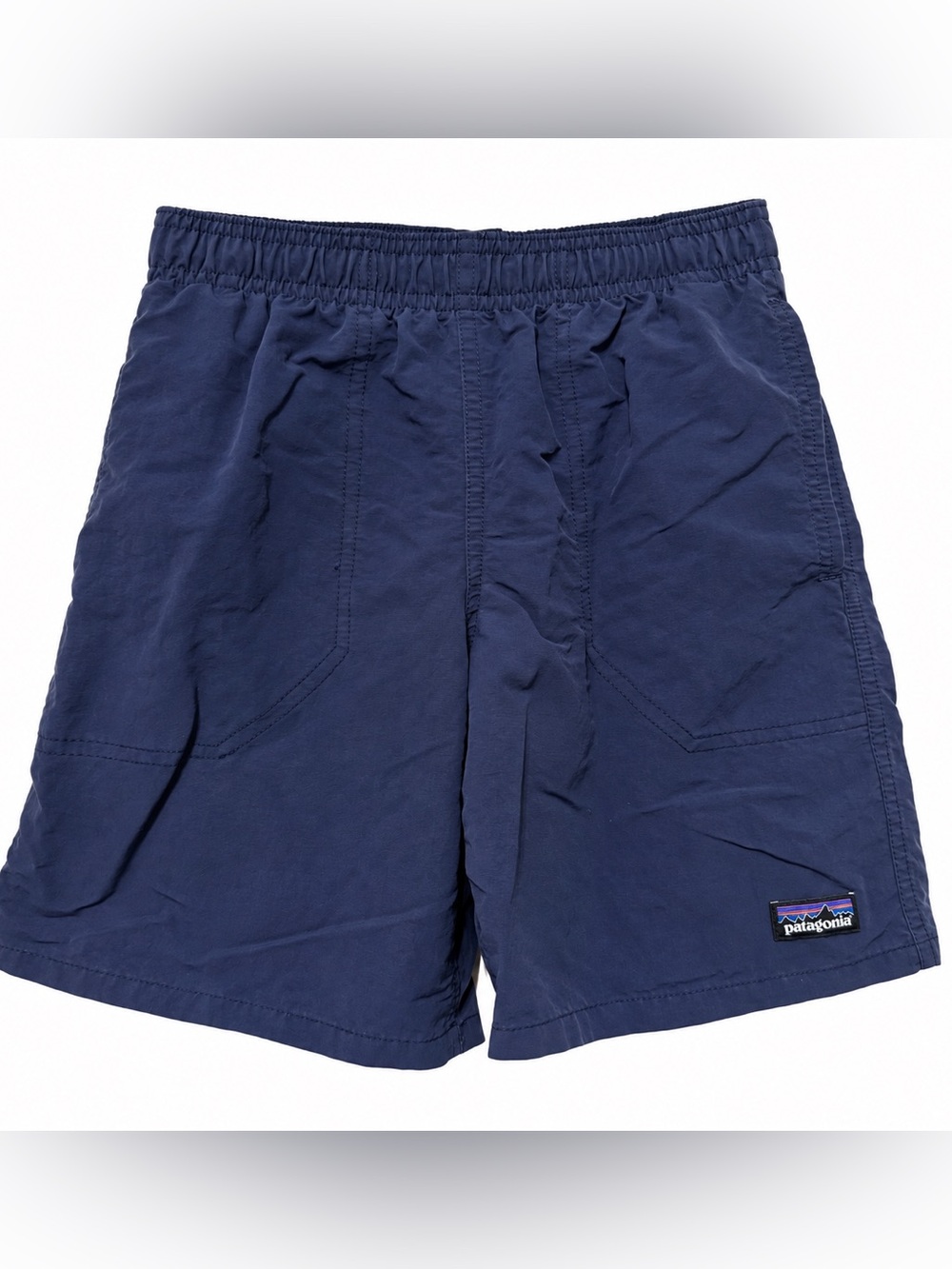 🦕 Patagonia| Boys Baggies Shorts Navy Blue Size S 7-8 NetPlus 5”